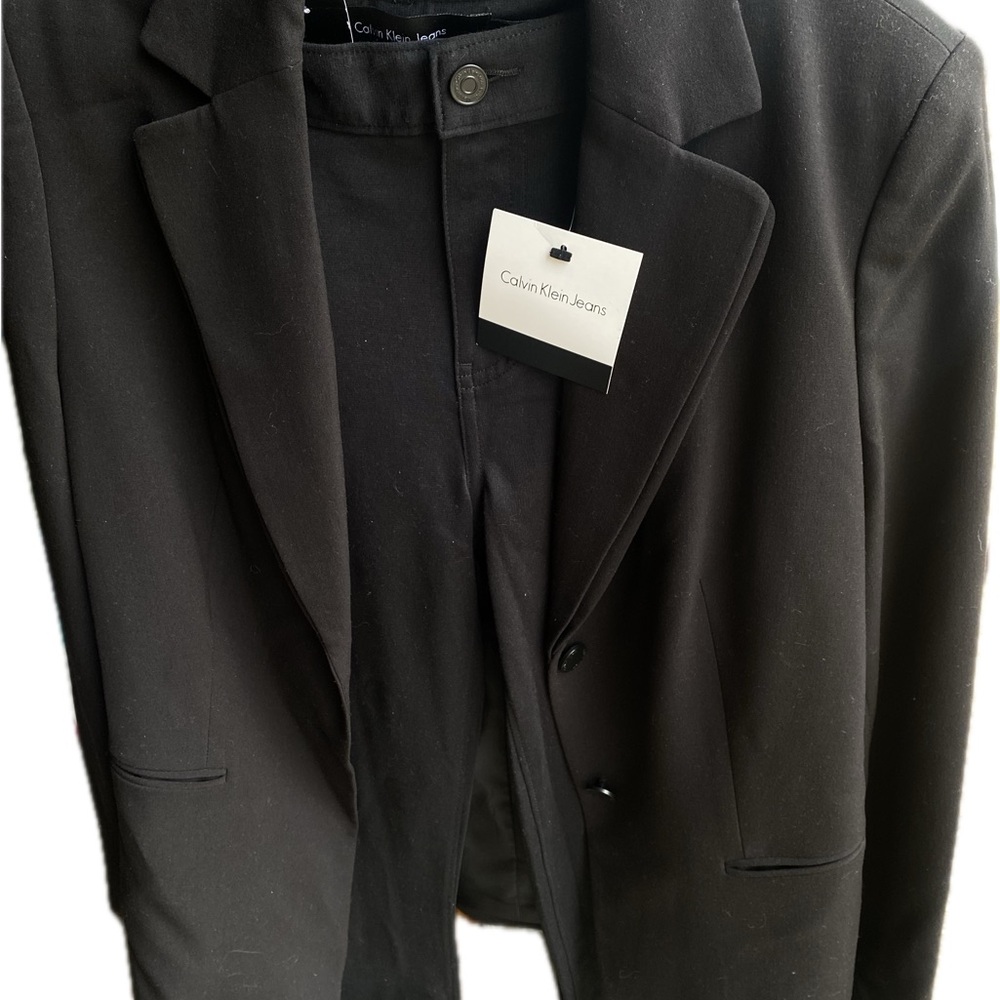 Black Calvin Klein Women's Size 10 Jeans & Sport Coat Classic Elegance